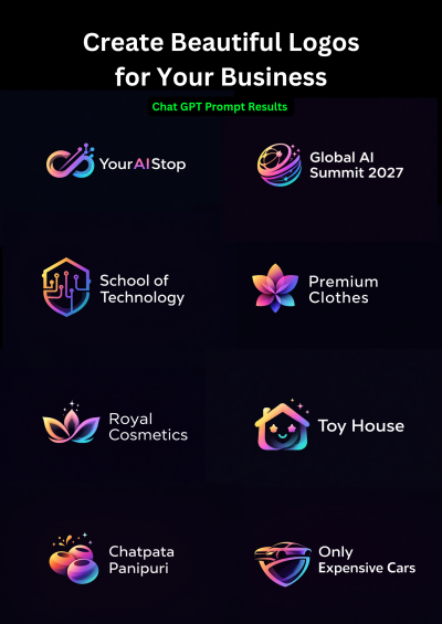 Premium Startup Logo Generator Prompt (High-Converting, App-Ready, Futuristic Gradient Style)