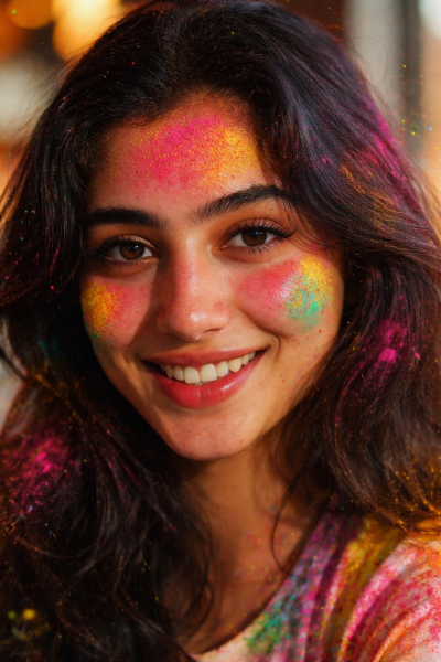 Convert your photo into Realistic Holi Festival Art 🌈 | Try this AI Prompt! #HappyHoli ❤️